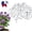 L*1pc, variant on Decorative Peony Support, Stackable Houseplant Stake, Heavy Duty Metal Plant Support Ring for Garden, Rustproof Flower Support Cage for Outdoor Plant Upright Protection (L*1pc)