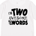thumbnail image 4 of Inktastic I'm Two Awesome for Words 2nd birthday Boys or Girls Long Sleeve Toddler T-Shirt, 4 of 5