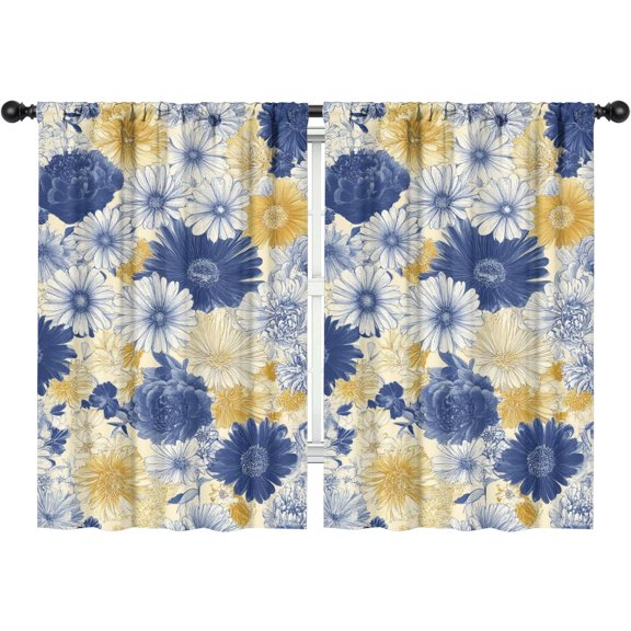 Blackout Kids Curtains,Pioneer Flower Childrens Insulated Curtains Set Of 2,Bedroom Essentials,Toddler Room Decor 42x63in(106x160cm)