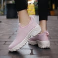 thumbnail image 4 of YOURDIARY Women's Walking Shoes Lightweight Slip-on Flats Breathable Pink, 4 of 5