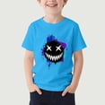 thumbnail image 1 of hengsof T-Shirt Graphique à Manches Courtes pour Enfants Unisexe, Motif Imprimé Mignon, Col Rond Décontracté, T-Shirt d'Été Léger pour Jouer, Haut pour 1-13 Ans, 1 of 5