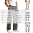 thumbnail image 7 of Aezemi Men Straight Leg Running Pants Fashion Outdoor Elastic Waist Drawstring Workout Long Trousers with Pockets Winter Fall Sports Exercise Trendy Comfy Casual Bottoms XXL, 7 of 7