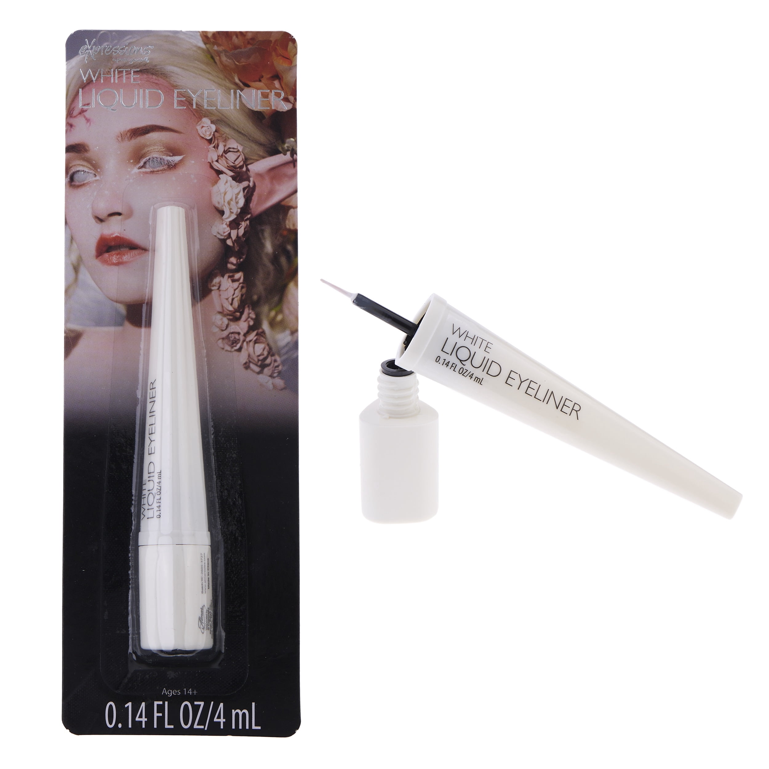 Expressions Precision Liquid Eyeliner for Costume Makeup - White
