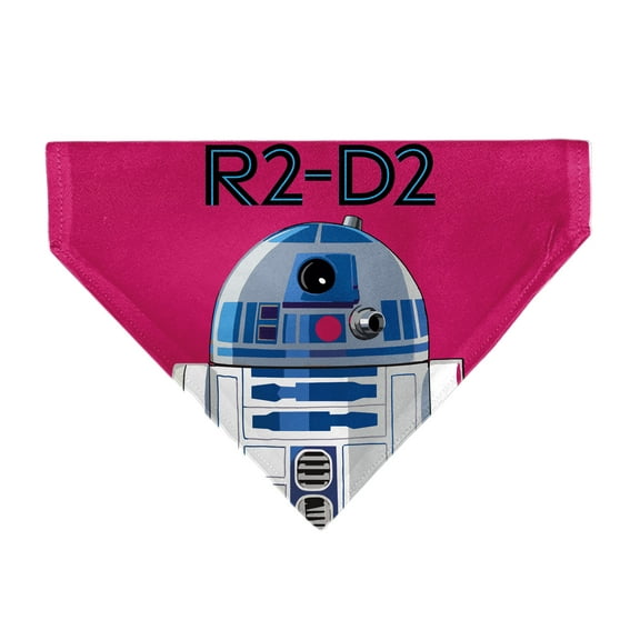 Star Wars Pet Bandana Star Wars R2 D2 Text and Pop Art Pose Red Black Blue Slip On Collar Bandana Only
