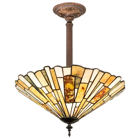 

Meyda Tiffany - 77801 - Three Light Inverted Pendant - Delta - Mahogany Bronze