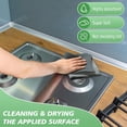 thumbnail image 4 of GFDYREE Microfiber Dish Cloth Kitchen Cloths Cleaning Cloths with Poly Scour Side 12Inch x 12Inch Darkgrey 5Pack, 4 of 7