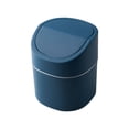 thumbnail image 2 of Latrodar Desktop WastebasketMini Flip Top Sanitary BinPeel Practical&Affordable ies BinCar Trash Can Blue 5.6x5.6 Inch Home Stuff, 2 of 5