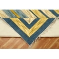 thumbnail image 6 of Casavani Yellow Cotton Hand Block Printed Dhurrie Square Living Room Carpet Outdoor Rug 10x10 feet, 6 of 6