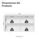 thumbnail image 2 of Alacena 2 Puertas 4 Compartimentos Madesa 120 Cm Blanco Madesa G2512109GL, 2 of 9