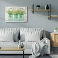 thumbnail image 2 of Stupell Industries Country Welcome Sign Greenery Bouquets Blue Jars Canvas Wall Art Design by Cindy Jacobs, 30" x 40", 2 of 6