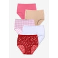 thumbnail image 2 of Comfort Choice Plus Size 5-Pack Tag-Free Full Coverage Cotton Brief, 2 of 6