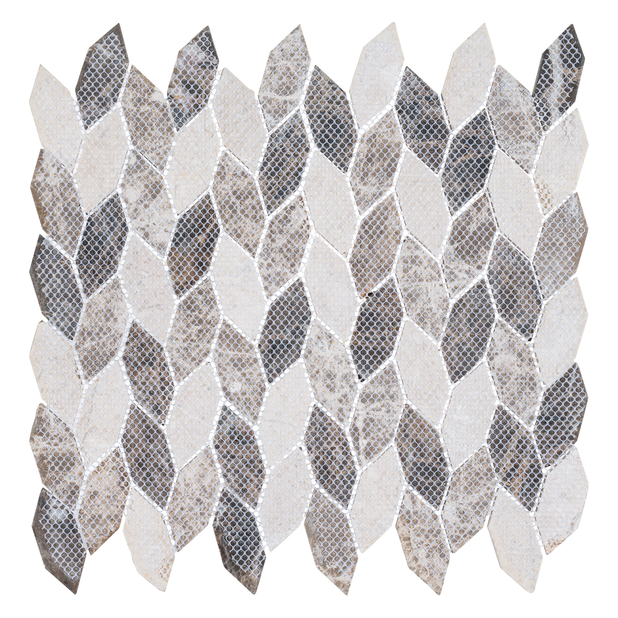 Channing Elongated Hex 1" x 2.5" Marble Honeycomb Mosaic Wall & Floor Tile