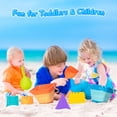 thumbnail image 4 of Kit de construcción de castillos de arena Hugcaty de Beach Toys con bolsa de malla, 9 unidades, 4 of 6