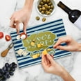 thumbnail image 5 of Saying Cutting Board, Marine Themed Inspirational Phrase for Life Navy Vintage Style and Artisan Design, Decorative Tempered Glass Cutting and Serving Board, Small Size, Yellow Blue, by Ambesonne, 5 of 5