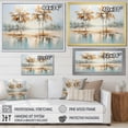 thumbnail image 4 of Designart "Plam Trees Solutide II" Floral Floater Framed Wall Art Print, 4 of 7