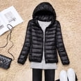 thumbnail image 3 of Chaqueta de plumón para mujer con capucha Abrigos de plumón para mujer Chaqueta de plumón ultraligera y plegable para mujer Abrigo relleno de plumón Parka acolchada, 3 of 4