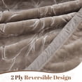 thumbnail image 6 of WOOW DEPOT Full Queen Heavy Fleece Bed Blanket 1 PCS, 7.72 lbs 78.7" x 90.5", Reversible Thick Embossed Velvet Soft Warm Mink Blanket for All Season, Mocha Brown, 6 of 8