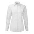 thumbnail image 2 of Russell- Camisa de trabajo de manga larga en tela en espiguilla para mujer (Blanco), 2 of 2