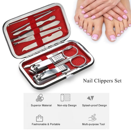 Brynna Nail Manicure Kit Kit 10Pcs Stainless Steel Nail Clippers Set Nail File Scissors Manicure Pedicure Tool