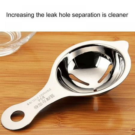 

[Big Clear!]304 Egg White Separator With Hook Egg Separator With Hanging Ears Baking Kitchen Tools
