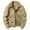 42 Khaki, variant on Bomber Jacket for Men Winter Sherpa Lined Warm Jackets Casual Multi Pockets Turn-Down Collar Cargo Work Jackets