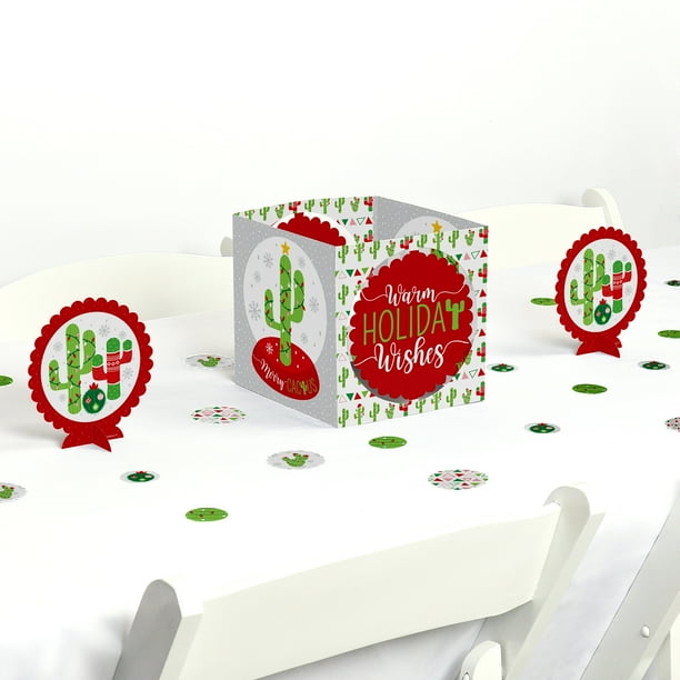 Merry Cactus Christmas Cactus Party Centerpiece And Table Decoration Kit Walmart Com Walmart Com