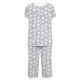 thumbnail image 5 of Frostluinai Womens Pajama Sets 2 Piece Funny Stars Print Summer Sleepwear Ladies Pjs Henley Neck Short Sleeve Capri Pant with Pockets, 5 of 6