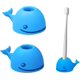 thumbnail image 1 of Soportes para cepillos de dientes para baños, paquete de 2 lindos mini organizadores de cepillos de dientes de ballena de silicona, soporte para cepillos de dientes para encimera de baño, azul oscuro, 1 of 5