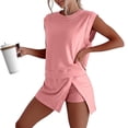 thumbnail image 1 of Little L Womens 12 Board Shorts Juniors Swimsuit Two Piece with plus Size Long Short Swimsuit Womens Board Suit Women plus Size Swim Shorts High Waist Bathing Suit Shorts Suit Button Pattern, 1 of 3