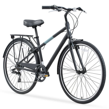 sixthreezero Reach your Destination Men's 7sp Hybrid Bike, Black (Men's (Best Hybrid Bike Under 300 Pounds)