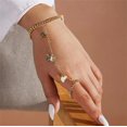 thumbnail image 5 of Hand Chain Ring Bracelet Hand Chain Punk Bracelet Hand Chain Bracelet Gothic Chain Butterfly Bracelet Gold Chain Bracelet Hand Jewelry For Women[J6447], 5 of 5