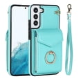 thumbnail image 1 of Elegante funda multifuncional tipo cartera para Samsung S23 Plus con correas, ranura para tarjetas, soporte para anillo, protección para cámara, material de PU, a prueba de golpes, antigolpes., 1 of 5