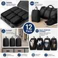thumbnail image 3 of QXWPBV Shoe Bags for Travel, Water-Resistant Oxford Fabric, Black, 12 Pack, 3 of 9