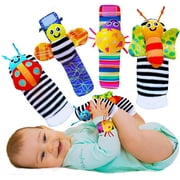 Baby Einstein Toys Soft Foot Finder Socks Wrists Rattles Ankle Leg Hand Arm Bracelet Activity Rattle Baby Shower Present Essentials