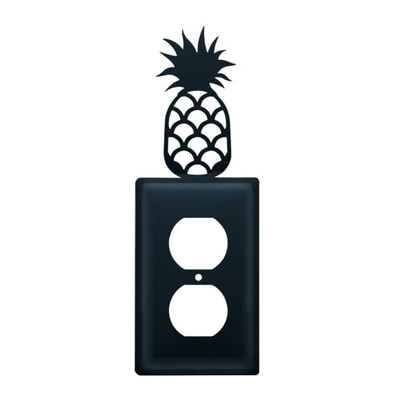 Village Wrought Iron Metal Pineapple - Single GFI Cover