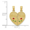 thumbnail image 3 of 14k Yellow Gold Enameled Mother - Daughter Pendant, 3 of 4