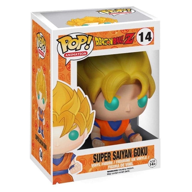 Pop Animation 3.75 Inch Action Figure Dragonball Z - Super Saiyan Goku Blue Eyes #14 Exclusive Funko -