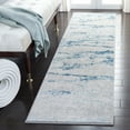 thumbnail image 2 of SAFAVIEH Meadow Vinal Wavy Marble Runner Rug, Light Grey/Blue, 2' x 8', 2 of 7