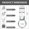 thumbnail image 2 of Lsupdaol 4 Pieces Belt Key Clip Key Holder Security Metal Keychain Clip Ring for Men Home Office Supplies(Silver), 2 of 8