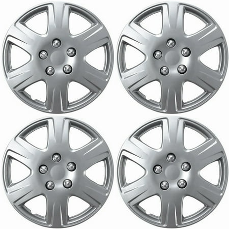 OxGord Hubcaps for Toyota Corolla (Pack of 4) Wheel Covers - 15 Inch, 6 Spoke, Snap On, Silver - Walmart.com