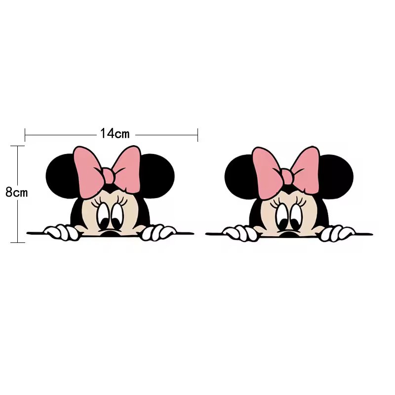 thumbnail image 4 of YIXIGGC 2 Pcs Mickey Mouse Car Sticker Disney Home Decoration Apply To Wall Stick Suitcase Sticke Cartoon Anime Figure Auto Stickers PVC CJ#419-0452, 4 of 5