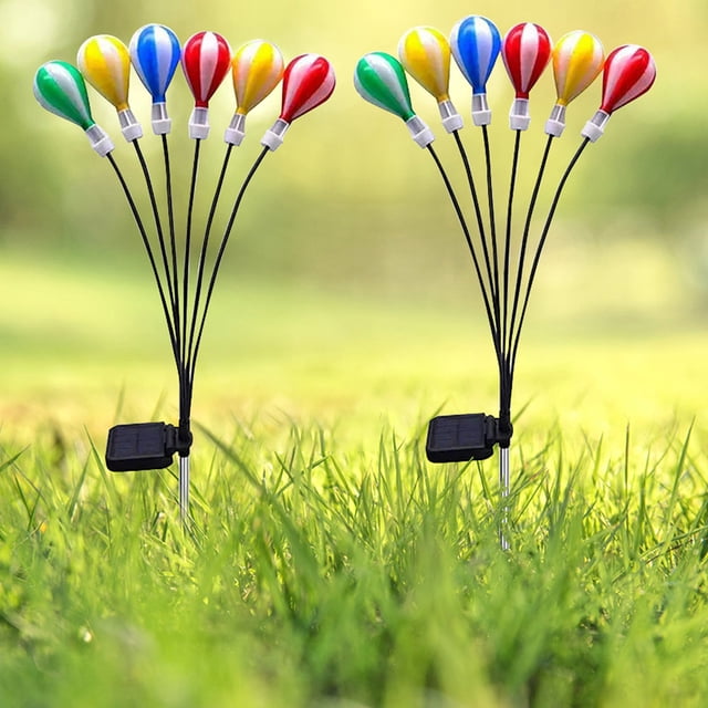 Luz De Tierra Lámpara de exterior solar con columpio de luz de suelo de bola de colores para patio (A) Sywqhk Para estrenar
