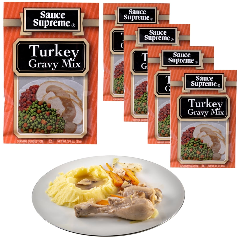 5 X Sauce Supreme Turkey Gravy Mix Seasoning Packet Cooking