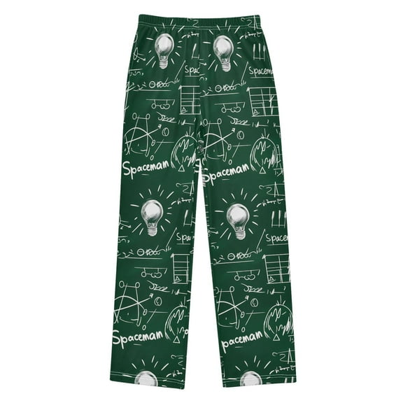 joogoo Science Note Green Pajama Pants Pj Bottoms Sleepwear Lounge L