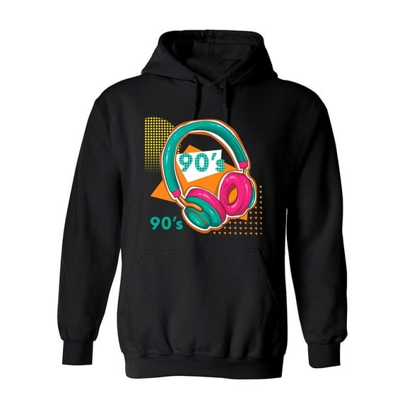 The 90's Headphones Hoodie Men -Image by Shutterstock, Male XX-Large