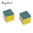 thumbnail image 1 of High Quality 2 Pcs Cubes Pool Cue Tip Table No-Slip Chalk Snooker Billiard Indoor Funny Sport Accessory Practice Tools Green, 1 of 6