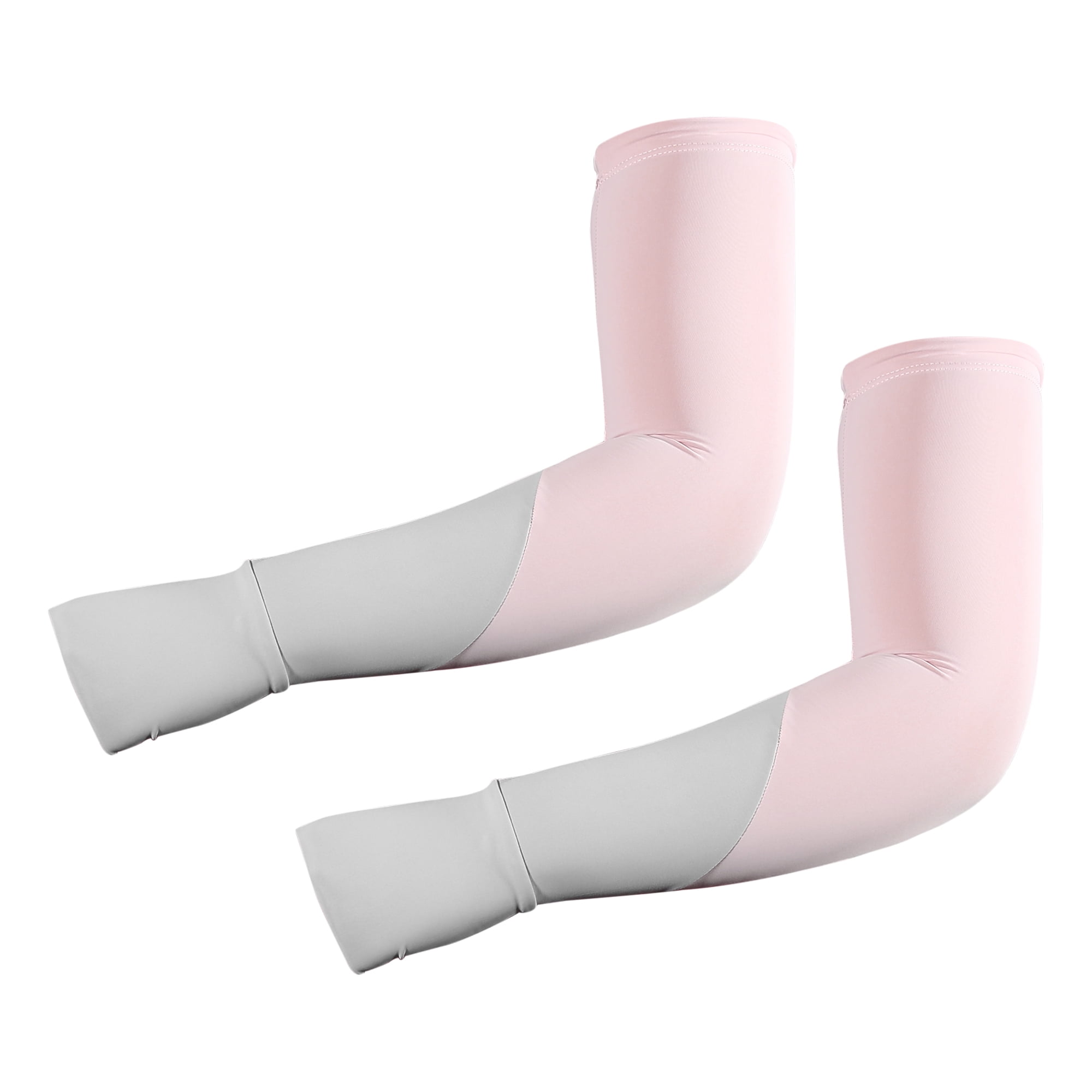 Vocoste 1 Pair Cooling Arm Sleeves for Women Sports Arm Sleeve Covers Sun Protection Pink Gray