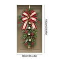 thumbnail image 3 of Christmas Door Cover Snowman Christmas Tree Wreath Banner Winter Holiday Decor for Front Door Photo Background Home Party, 35x71in, 3 of 6