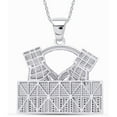 thumbnail image 3 of 2ct Round Lab Created Diamond Mens Piano Pendant in 925 Sterling Silver, 3 of 4