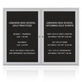 thumbnail image 2 of Pemberly Row Vinyl 36"x48" 2 Door Enclosed Headliner Flannel Letterboard - Black, 2 of 4